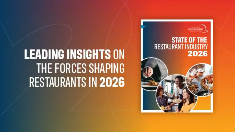 2026美国餐饮行业报告封面图，呈现美国餐饮协会关于2026年餐饮市场趋势、消费变化与行业发展的报告主题